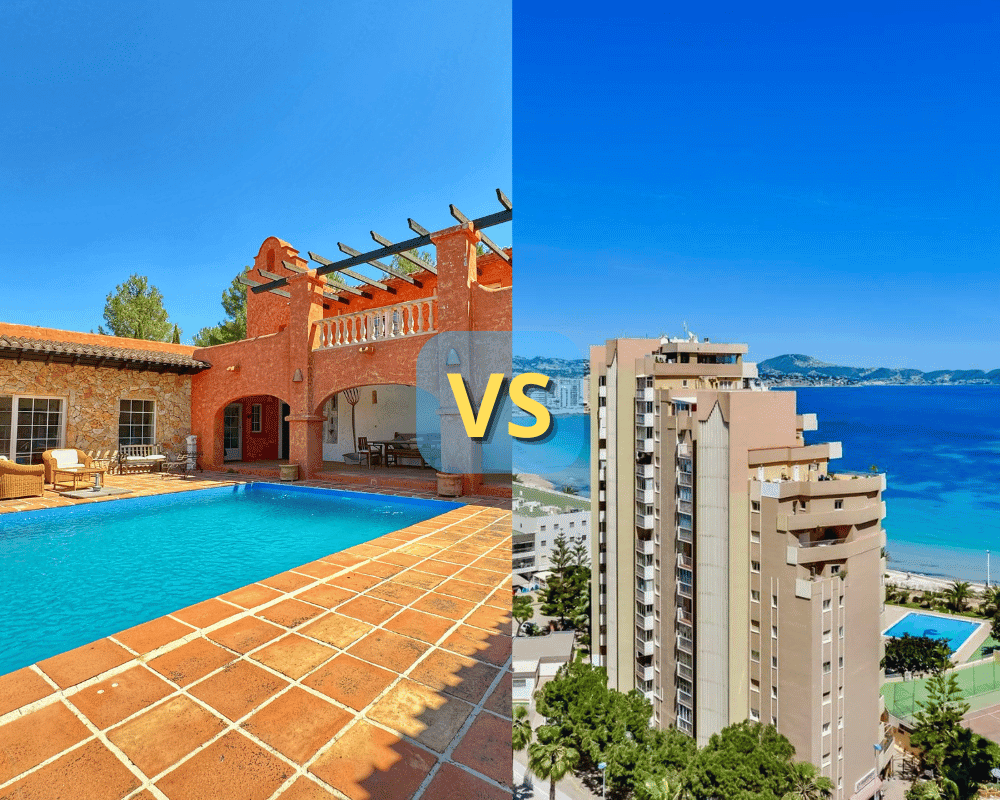 Comparativa villa frente a apartamento